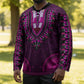 Pink Dashiki and Tapa Pattern Hockey Jersey Africa-Polynesia Together Culture