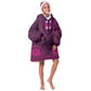 Pink Dashiki and Tapa Pattern Kid Wearable Blanket Hoodie Africa-Polynesia Together Culture