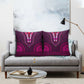 Pink Dashiki and Tapa Pattern Pillow Cover Africa-Polynesia Together Culture