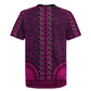 Pink Dashiki and Tapa Pattern Rugby Jersey Africa-Polynesia Together Culture
