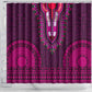 Pink Dashiki and Tapa Pattern Shower Curtain Africa-Polynesia Together Culture