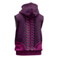 Pink Dashiki and Tapa Pattern Sleeveless Zip Hoodie Africa-Polynesia Together Culture - African Pride