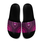 Pink Dashiki and Tapa Pattern Slide Sandals Africa-Polynesia Together Culture