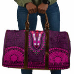 Pink Dashiki and Tapa Pattern Travel Bag Africa-Polynesia Together Culture
