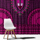 Pink Dashiki and Tapa Pattern Window Curtain Africa-Polynesia Together Culture
