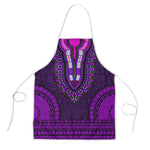 Purple Dashiki and Tapa Pattern Apron Africa-Polynesia Together Culture