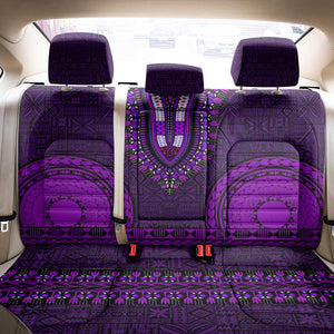 Purple Dashiki and Tapa Pattern Back Car Seat Cover Africa-Polynesia Together Culture