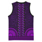 Purple Dashiki and Tapa Pattern Basketball Jersey Africa-Polynesia Together Culture LT9