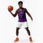 Purple Dashiki and Tapa Pattern Basketball Jersey Africa-Polynesia Together Culture LT9