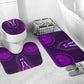 Purple Dashiki and Tapa Pattern Bathroom Set Africa-Polynesia Together Culture