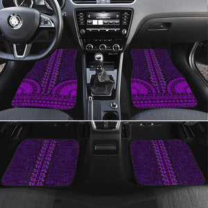 Purple Dashiki and Tapa Pattern Car Mats Africa-Polynesia Together Culture