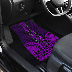 Purple Dashiki and Tapa Pattern Car Mats Africa-Polynesia Together Culture