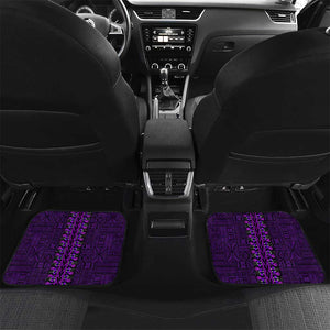 Purple Dashiki and Tapa Pattern Car Mats Africa-Polynesia Together Culture