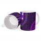 Purple Dashiki and Tapa Pattern Ceramic Mug Africa-Polynesia Together Culture