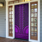 Purple Dashiki and Tapa Pattern Door Cover Africa-Polynesia Together Culture