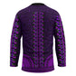 Purple Dashiki and Tapa Pattern Hockey Jersey Africa-Polynesia Together Culture