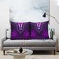 Purple Dashiki and Tapa Pattern Pillow Cover Africa-Polynesia Together Culture