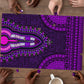 Purple Dashiki and Tapa Pattern Puzzle Africa-Polynesia Together Culture