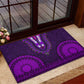 Purple Dashiki and Tapa Pattern Rubber Doormat Africa-Polynesia Together Culture