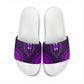 Purple Dashiki and Tapa Pattern Slide Sandals Africa-Polynesia Together Culture