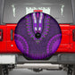 Purple Dashiki and Tapa Pattern Spare Tire Cover Africa-Polynesia Together Culture