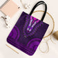 Purple Dashiki and Tapa Pattern Tote Bag Africa-Polynesia Together Culture