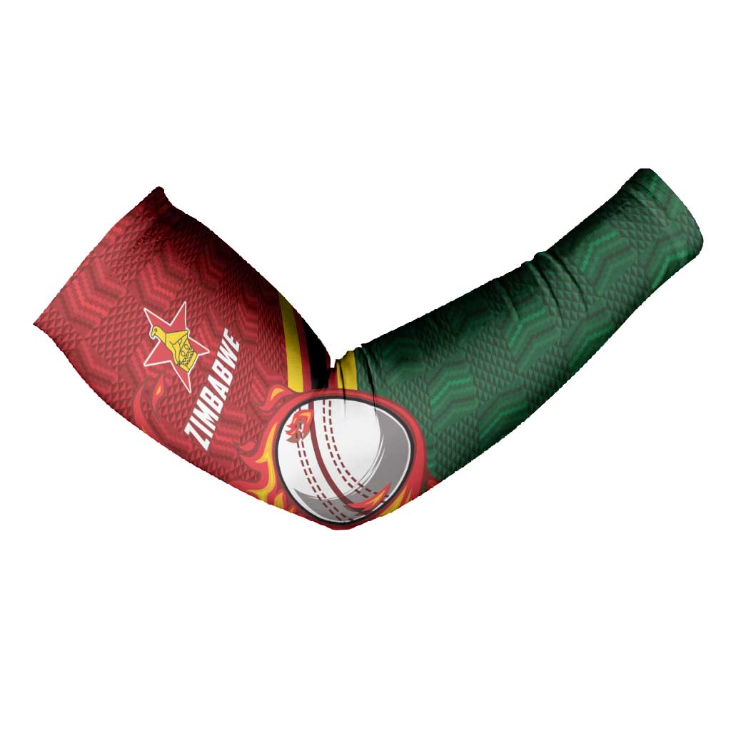 Custom Africa Cricket Zimbabwe Arm Sleeves The Chevrons Cricket Ball Fire