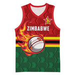 Custom Africa Cricket Zimbabwe Basketball Jersey The Chevrons Cricket Ball Fire LT9