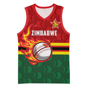 Custom Africa Cricket Zimbabwe Basketball Jersey The Chevrons Cricket Ball Fire LT9