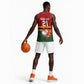 Custom Africa Cricket Zimbabwe Basketball Jersey The Chevrons Cricket Ball Fire LT9