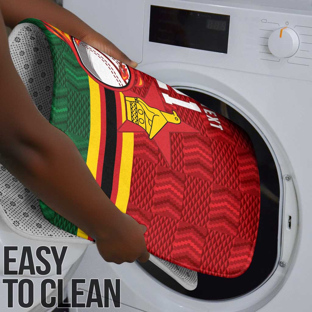 Custom Africa Cricket Zimbabwe Bathroom Set The Chevrons Cricket Ball Fire