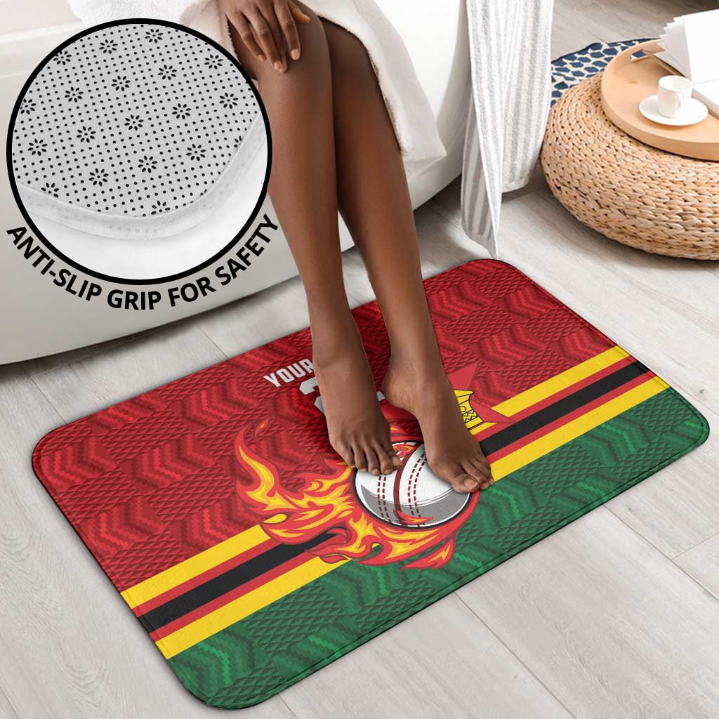 Custom Africa Cricket Zimbabwe Bathroom Set The Chevrons Cricket Ball Fire