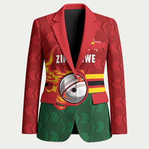 Custom Africa Cricket Zimbabwe Blazer The Chevrons Cricket Ball Fire