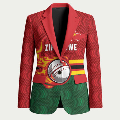 Custom Africa Cricket Zimbabwe Blazer The Chevrons Cricket Ball Fire