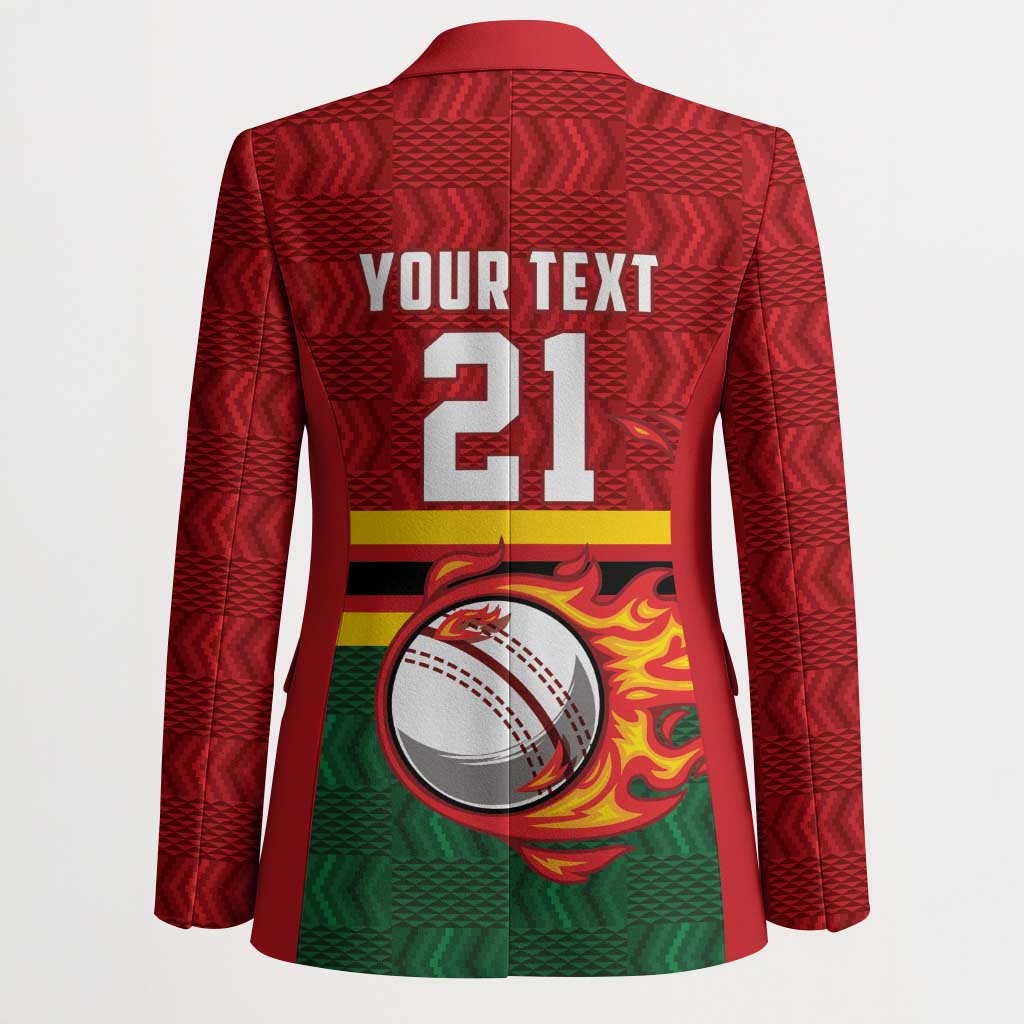 Custom Africa Cricket Zimbabwe Blazer The Chevrons Cricket Ball Fire