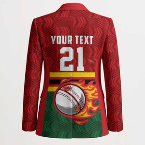 Custom Africa Cricket Zimbabwe Blazer The Chevrons Cricket Ball Fire