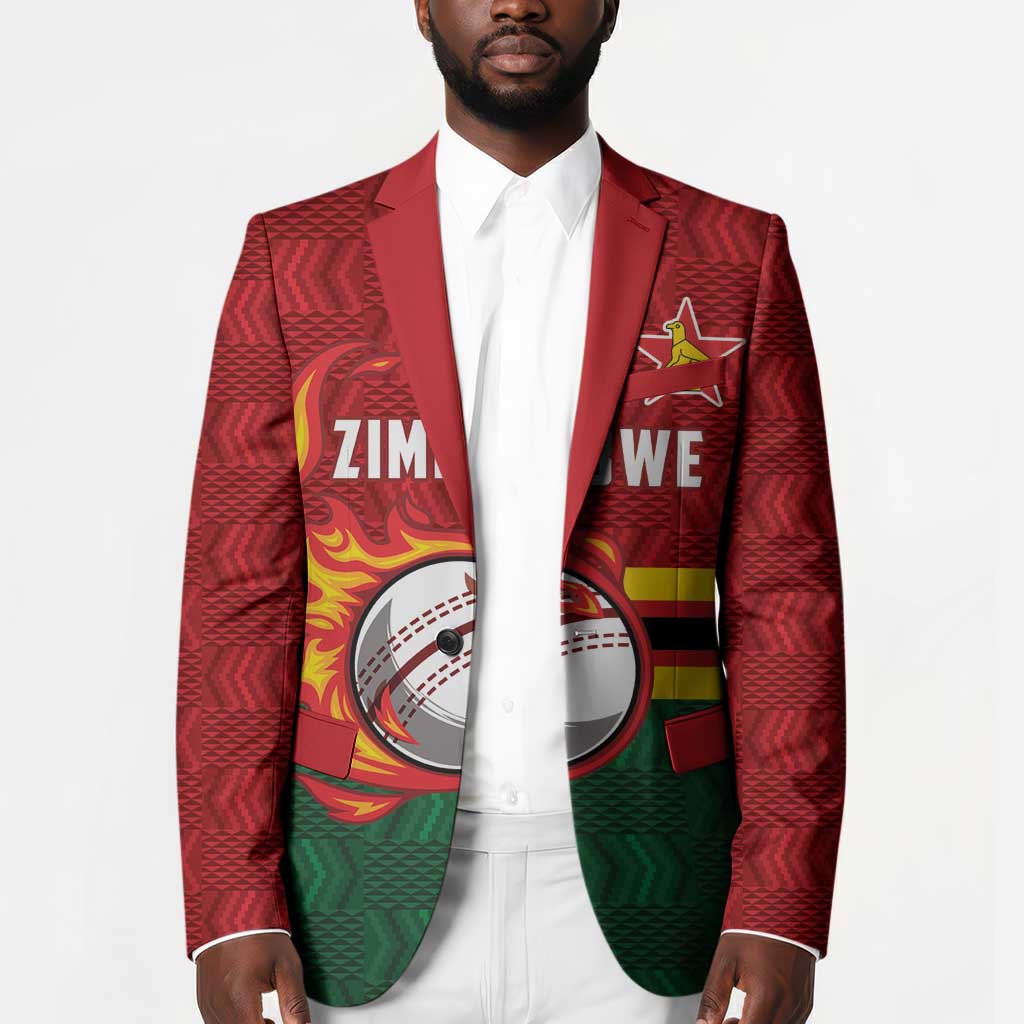 Custom Africa Cricket Zimbabwe Blazer The Chevrons Cricket Ball Fire