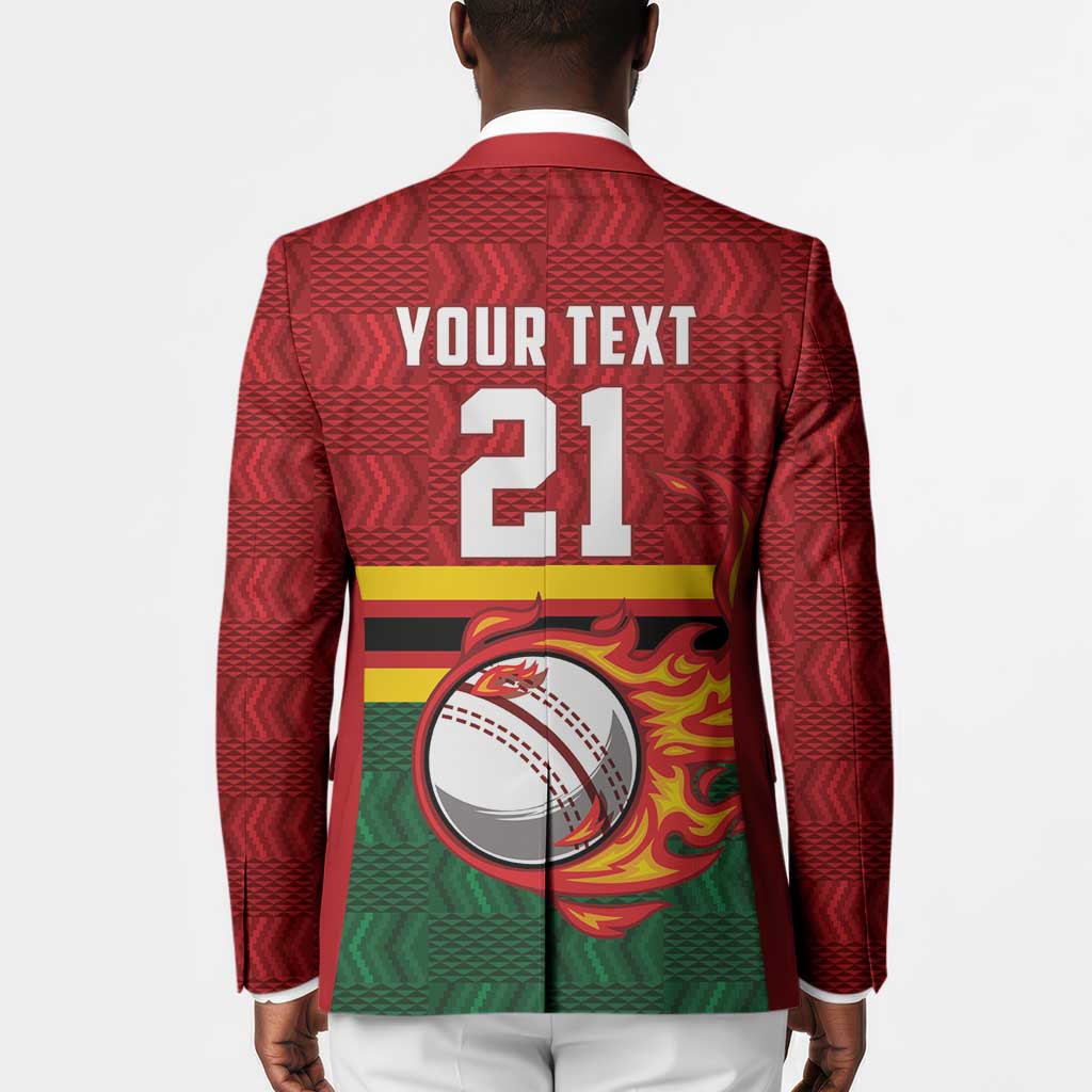 Custom Africa Cricket Zimbabwe Blazer The Chevrons Cricket Ball Fire
