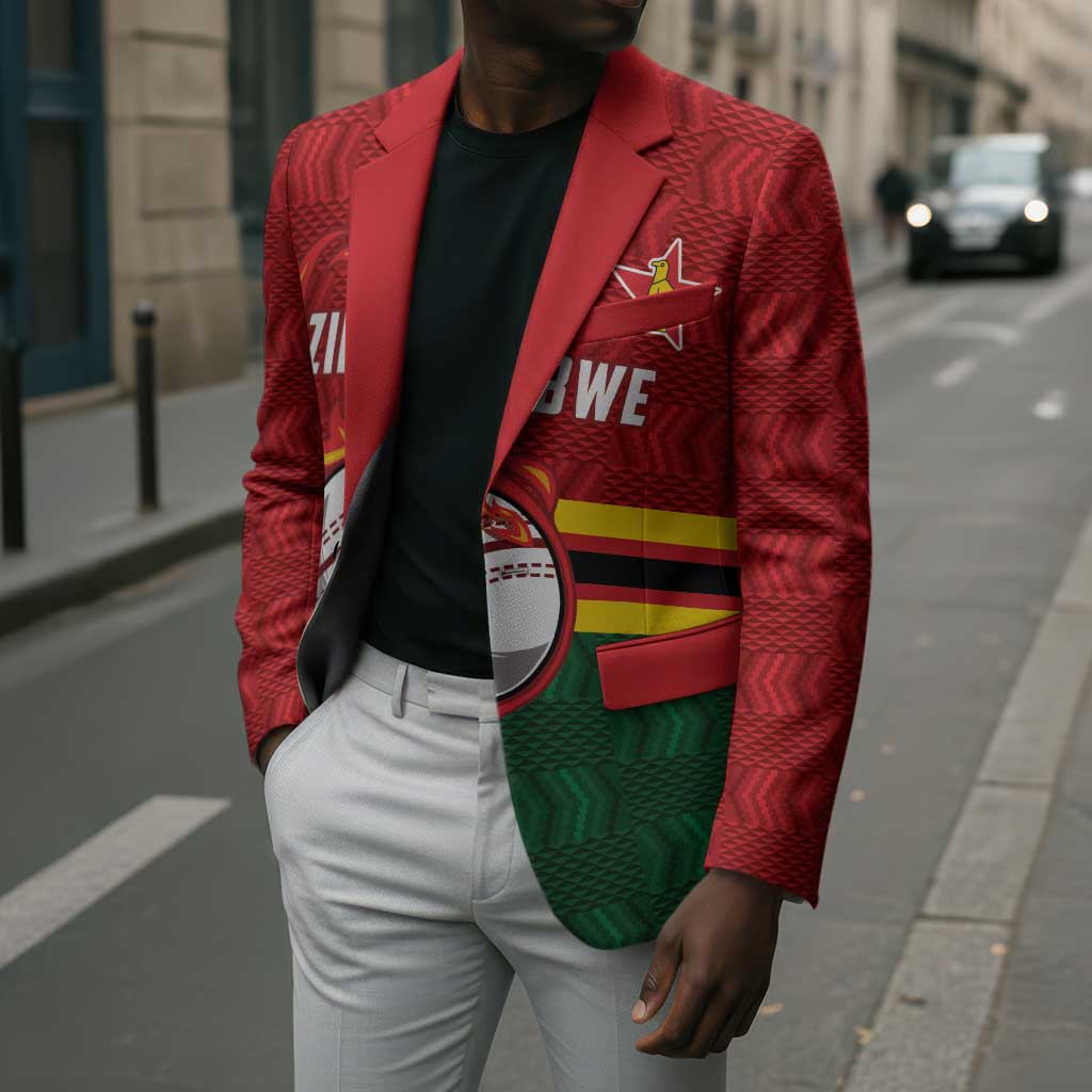 Custom Africa Cricket Zimbabwe Blazer The Chevrons Cricket Ball Fire