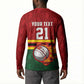 Custom Africa Cricket Zimbabwe Button Sweatshirt The Chevrons Cricket Ball Fire