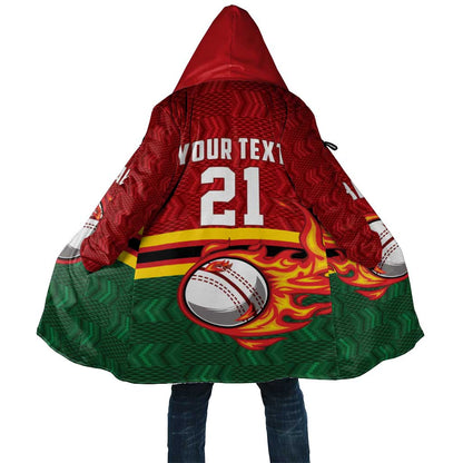 Custom Africa Cricket Zimbabwe Cloak The Chevrons Cricket Ball Fire