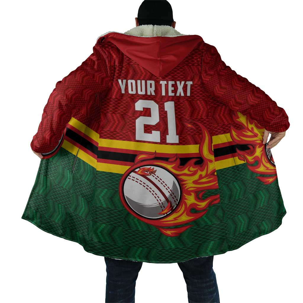 Custom Africa Cricket Zimbabwe Cloak The Chevrons Cricket Ball Fire
