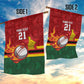 Custom Africa Cricket Zimbabwe Garden Flag The Chevrons Cricket Ball Fire - African Pride
