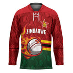 Custom Africa Cricket Zimbabwe Hockey Jersey The Chevrons Cricket Ball Fire