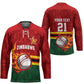 Custom Africa Cricket Zimbabwe Hockey Jersey The Chevrons Cricket Ball Fire