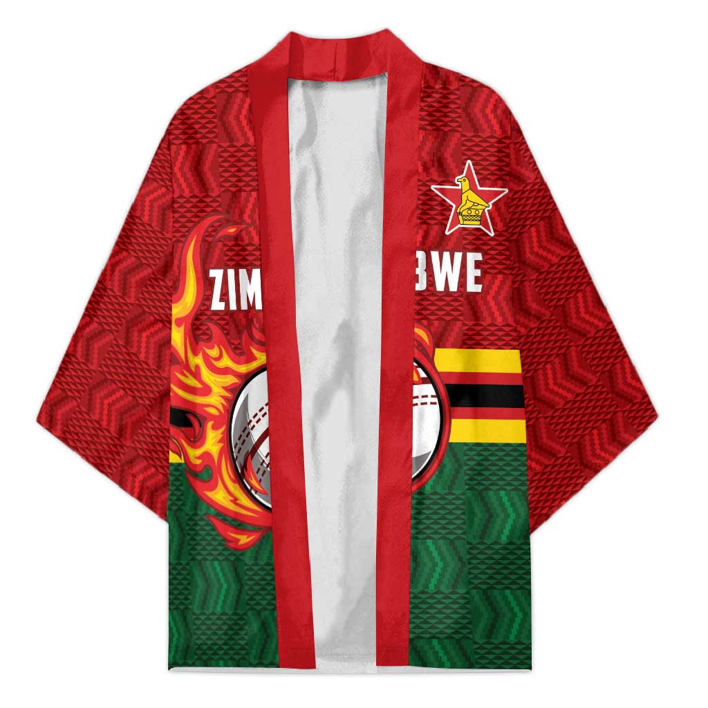 Custom Africa Cricket Zimbabwe Kimono The Chevrons Cricket Ball Fire