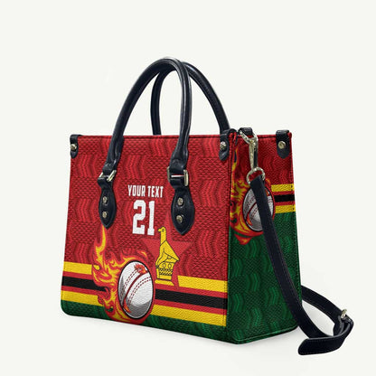 Custom Africa Cricket Zimbabwe Leather Bag The Chevrons Cricket Ball Fire