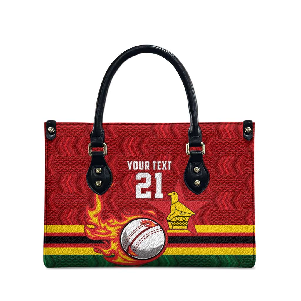 Custom Africa Cricket Zimbabwe Leather Bag The Chevrons Cricket Ball Fire