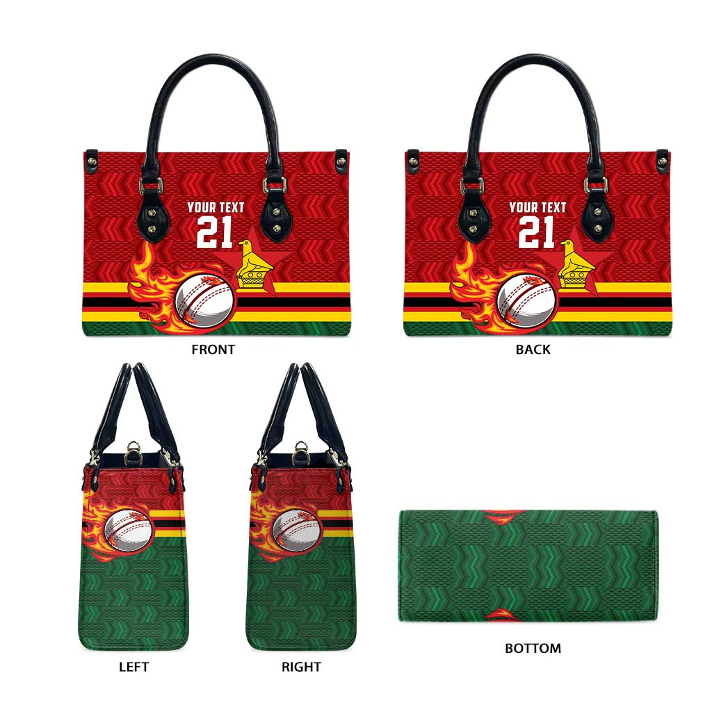Custom Africa Cricket Zimbabwe Leather Bag The Chevrons Cricket Ball Fire