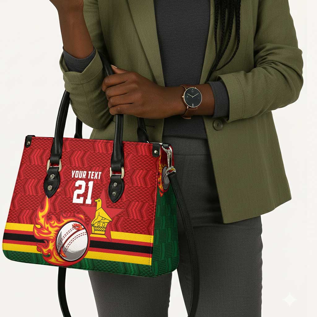 Custom Africa Cricket Zimbabwe Leather Bag The Chevrons Cricket Ball Fire